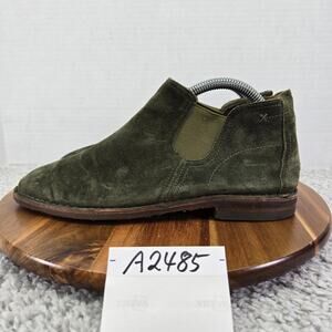 Trask Shoes Allison Green Suede Casual Lifestyle Bootie Chelsea Boot Womens 8.5M
